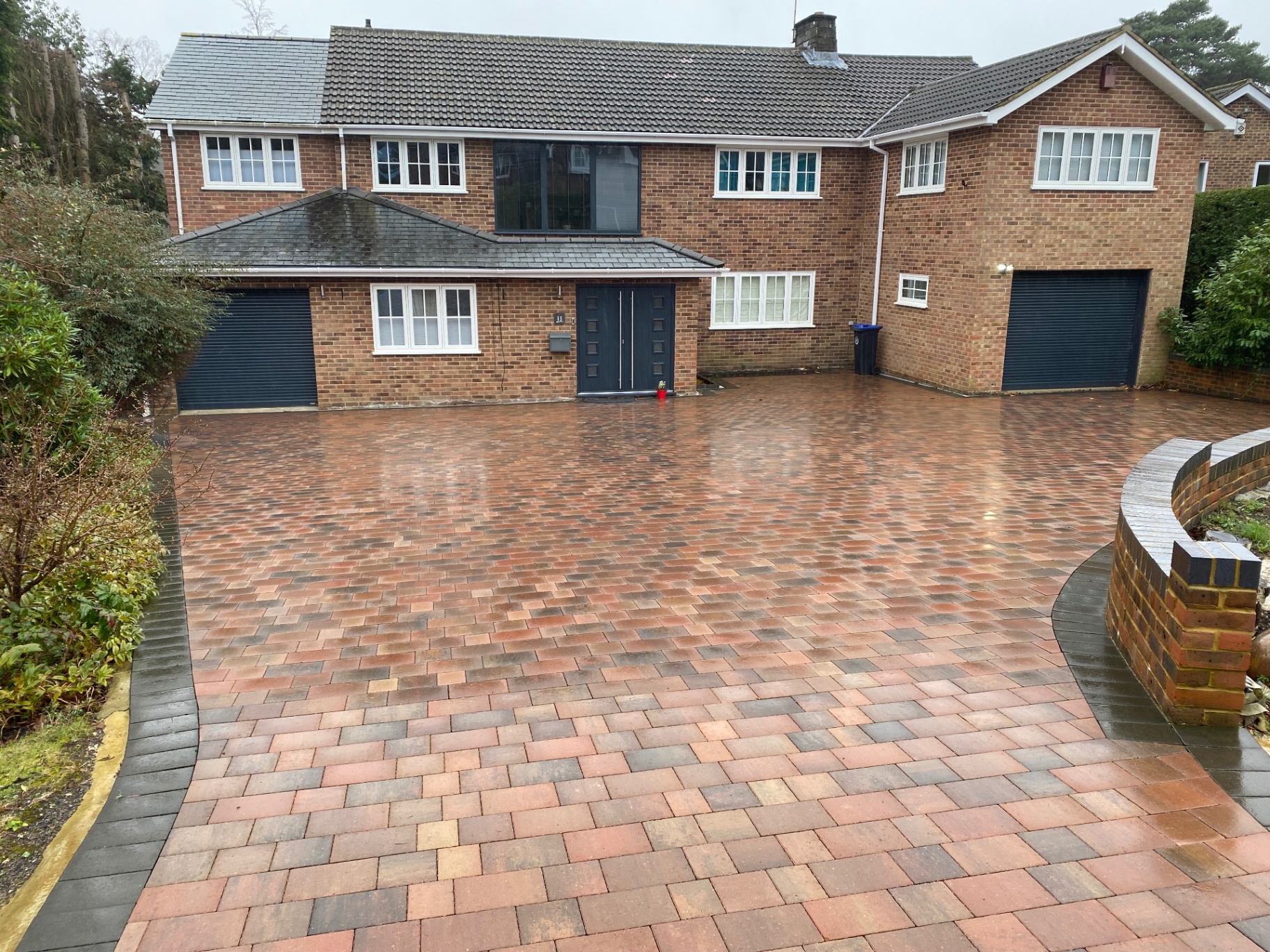 Block paved driveway installed by Farnborough Driveways & Patios at a Hampshire home